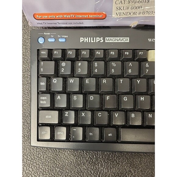 Philips Magnavox Webtv Plus MWK122BK Wireless MSN WebTV Keyboard Untested - Picture 6 of 9